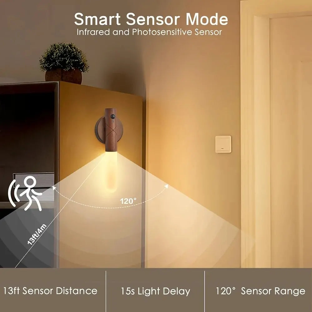 Wooden Motion Sensor Night Light