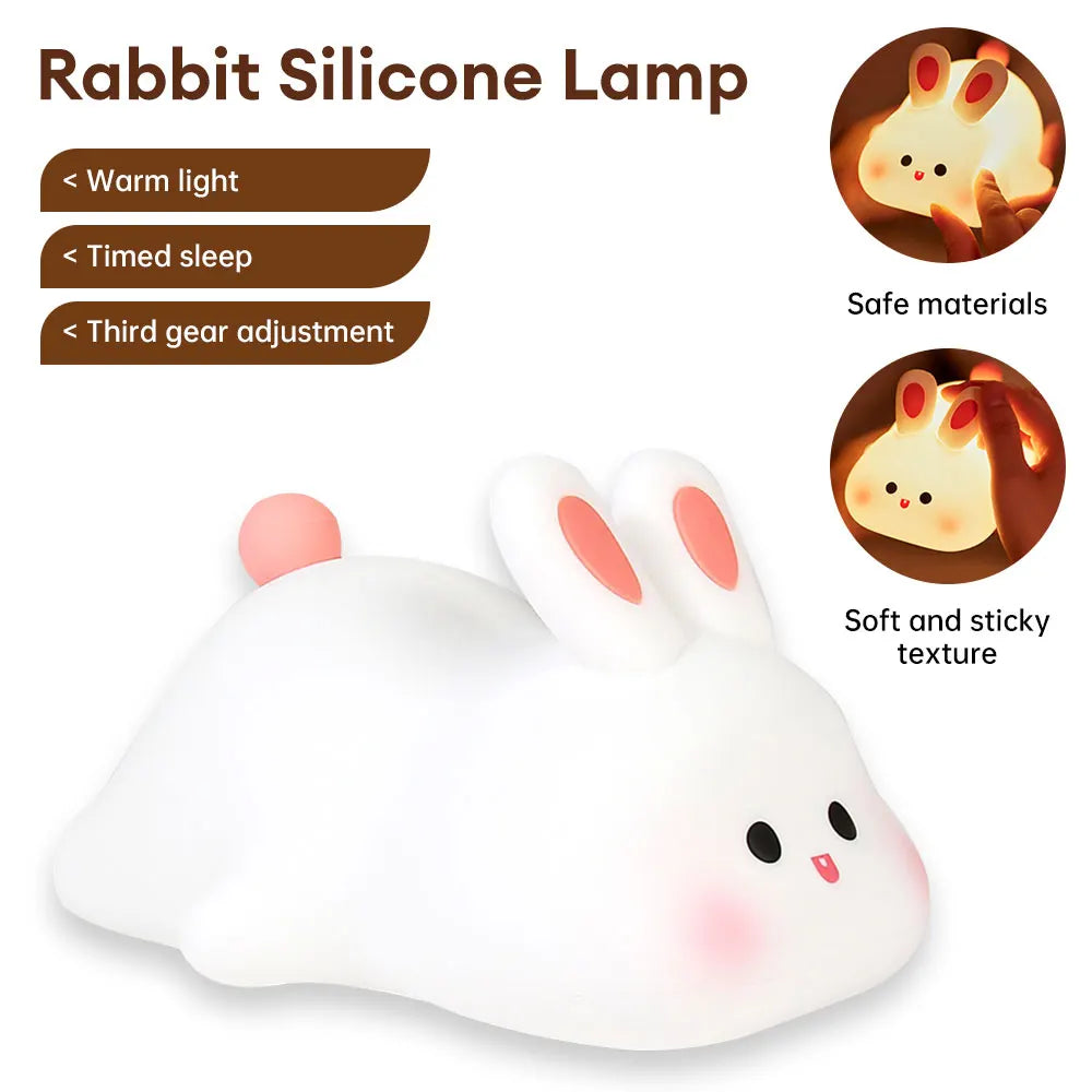 Cute Rabbit Silicone Light