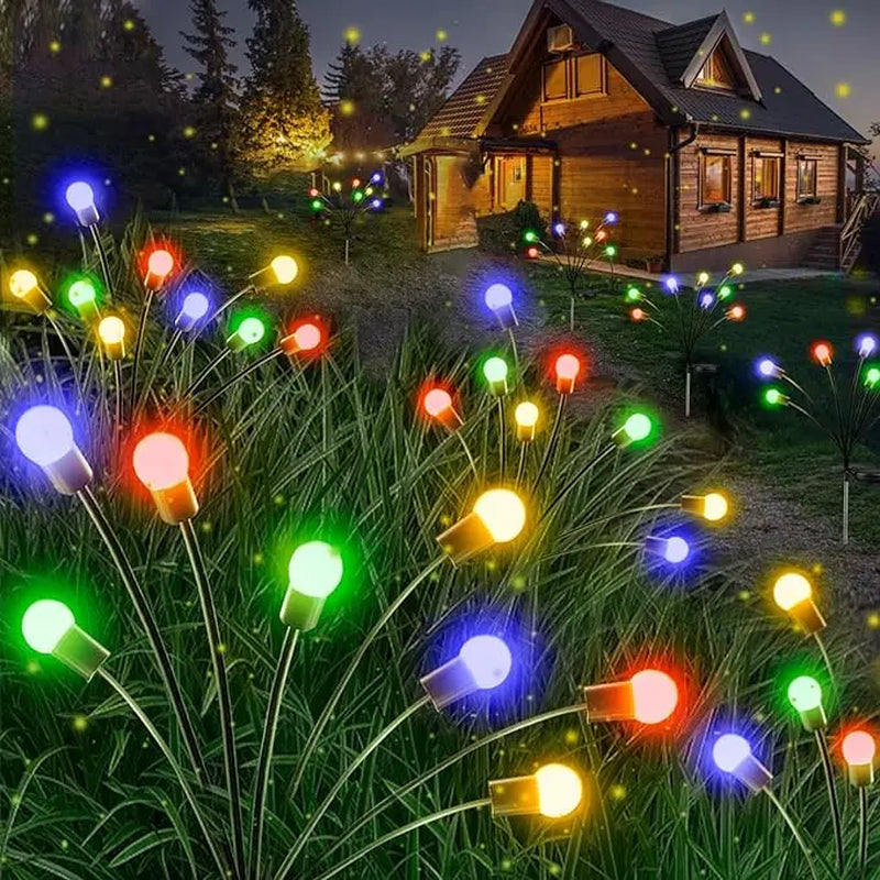 LED Solar Power Firefly Light -Outdoor Waterproof Garden Lights  4/8Led（Warm/Color)