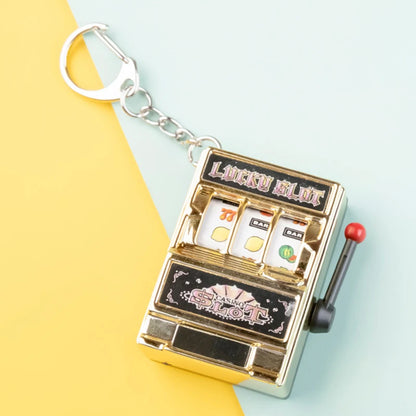 Mini Slot Machine Toy Keychain