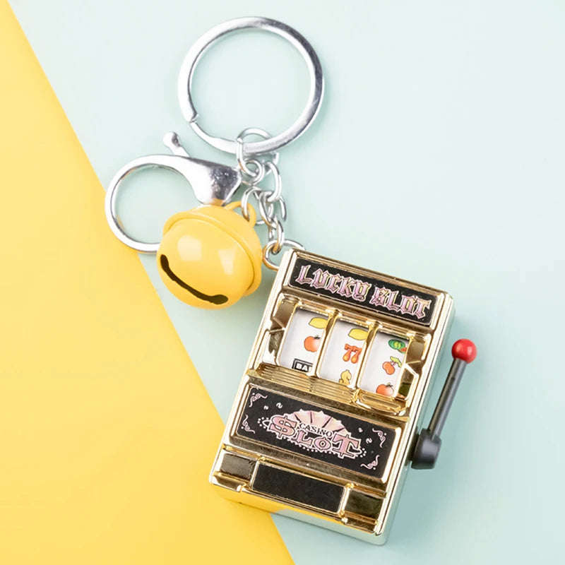 Mini Slot Machine Toy Keychain