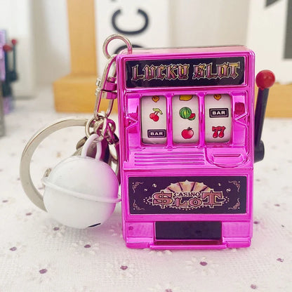 Mini Slot Machine Toy Keychain