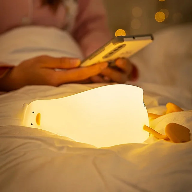 Cute Duck Silicone Night Light lamp